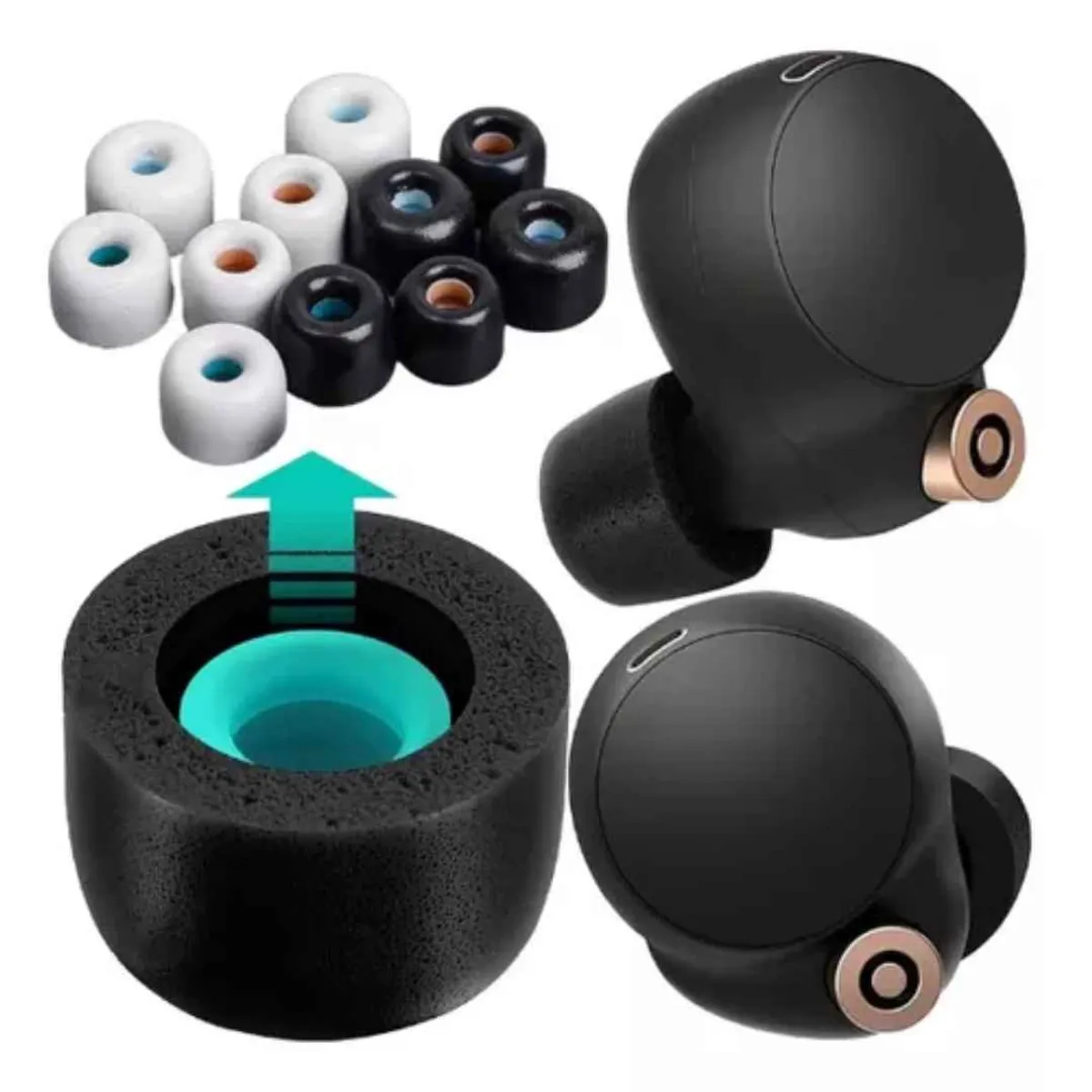 GENERICO - Almohadillas compatible con Sony Wf-1000 xm 4  Wf-1000 xm 3