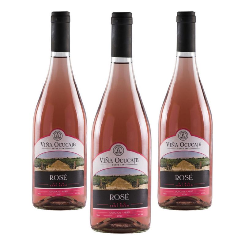 OCUCAJE - Pack x3 Vino Rosé Ocucaje 750 ml