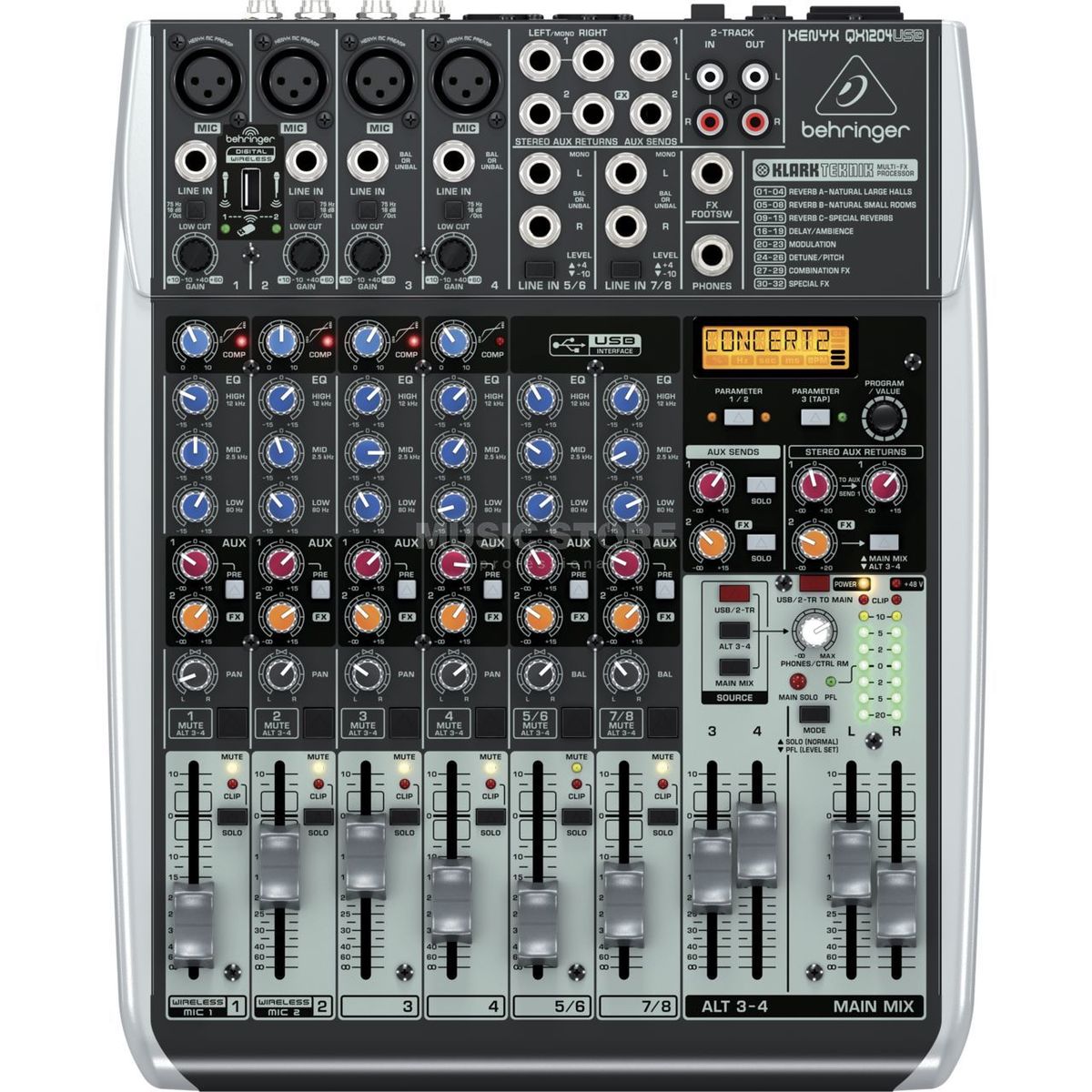 BEHRINGER - QX1204USB Behringer Mezcladora con Efectos e Interfaz