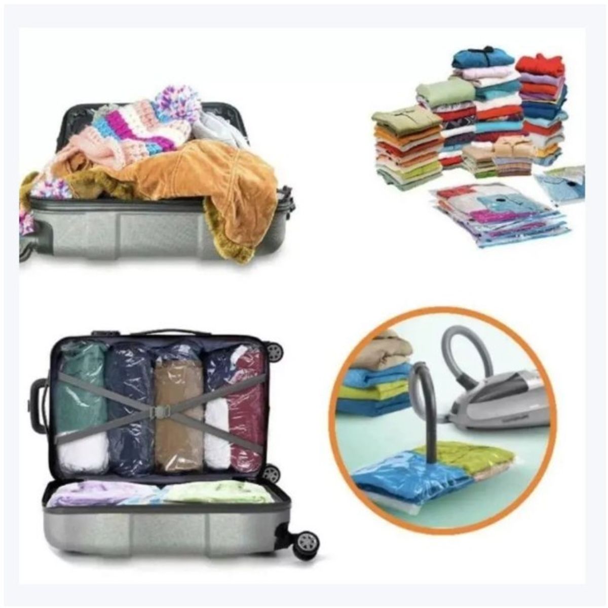 GENERICO - BOLSA AL VACIO PARA ROPA EDREDON VIAJE 70X100