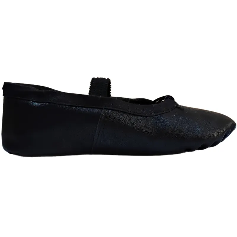 NACIONAL - Zapatillas De Ballet Media Punta Cuerina - Negro