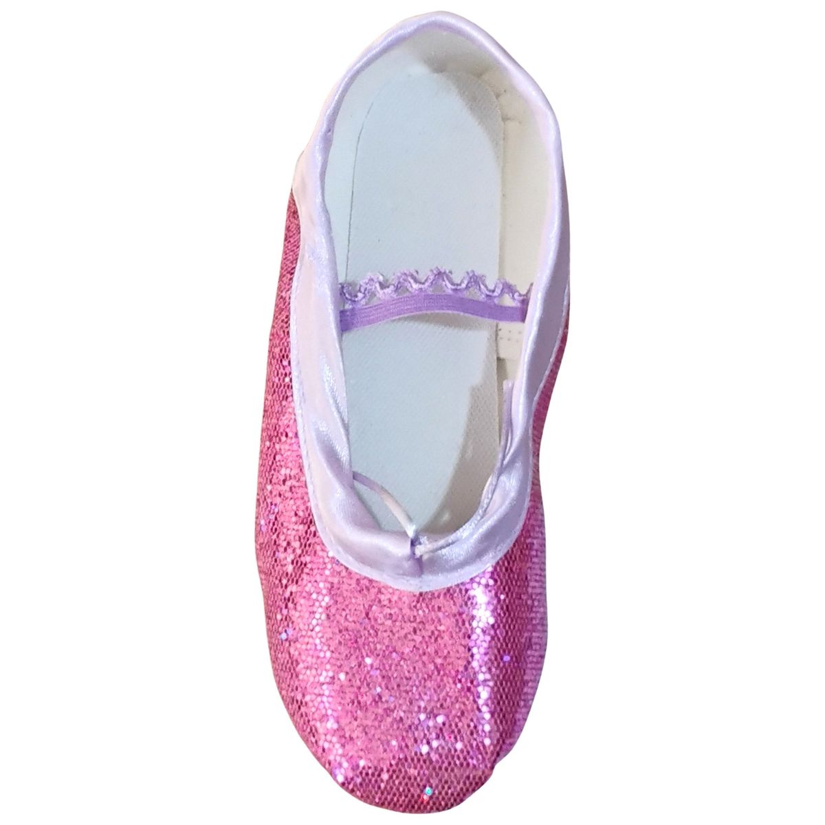 NACIONAL - Zapatillas De Ballet Media Punta Cuerina Escarchada - Fucsia