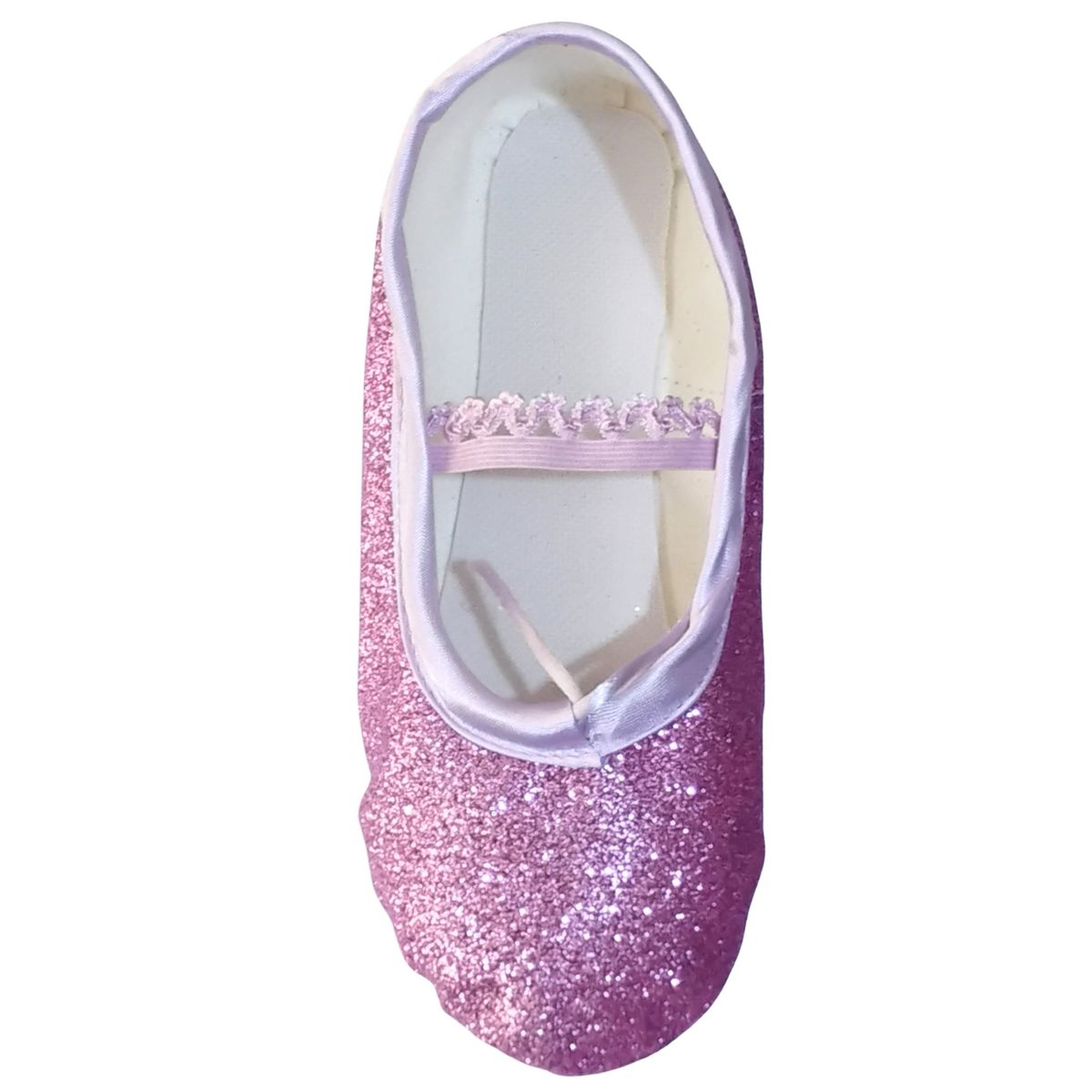 NACIONAL - Zapatillas De Ballet Media Punta Cuerina Escarchada - Lila