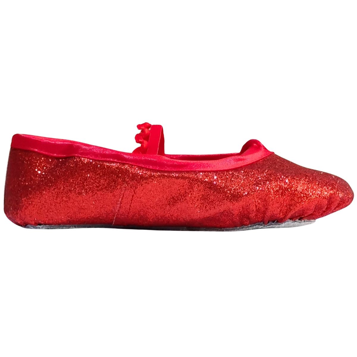 NACIONAL - Zapatillas De Ballet Media Punta Cuerina Escarchada - Rojo
