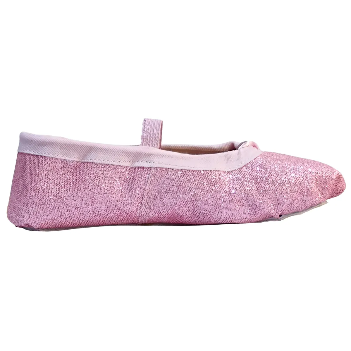NACIONAL - Zapatillas De Ballet Media Punta Cuerina Escarchada - Rosa