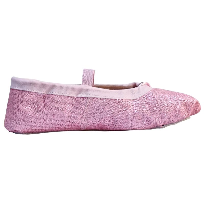 NACIONAL - Zapatillas De Ballet Media Punta Cuerina Escarchada - Rosa