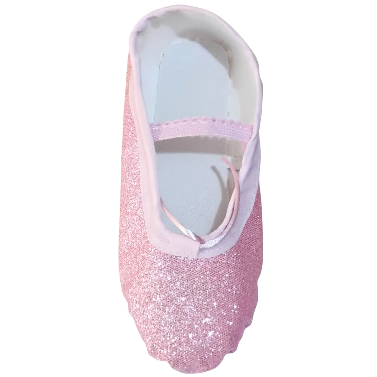 NACIONAL - Zapatillas De Ballet Media Punta Cuerina Escarchada - Rosa