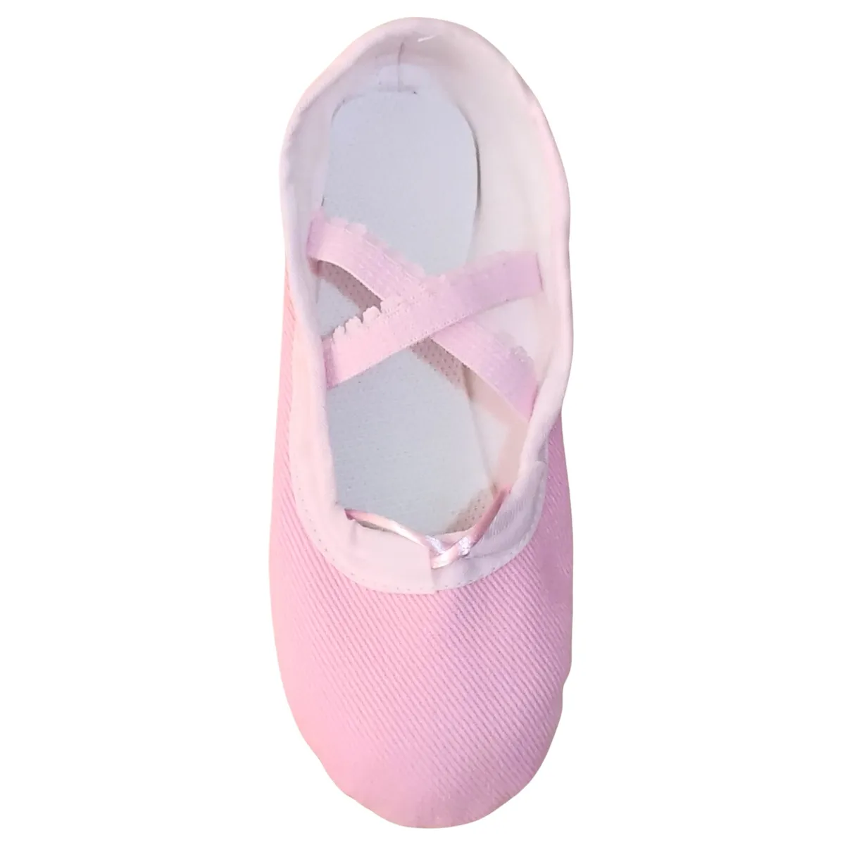 NACIONAL - Zapatillas De Ballet Media Punta Lona Suela Partida - Rosa