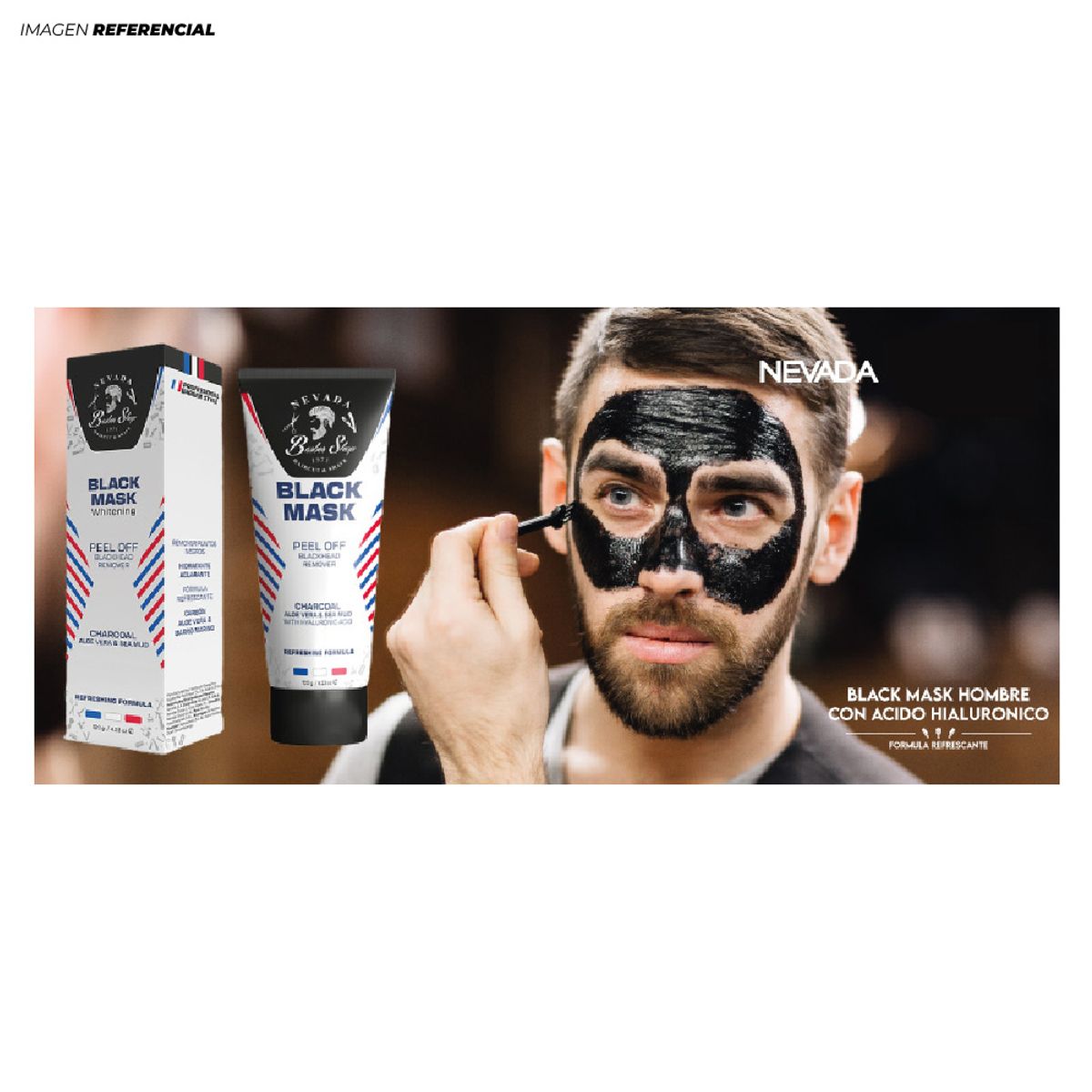 NEVADA NATURAL PRODUCTS - Mascarilla negra de Nevada Black Mask para hombre 120g