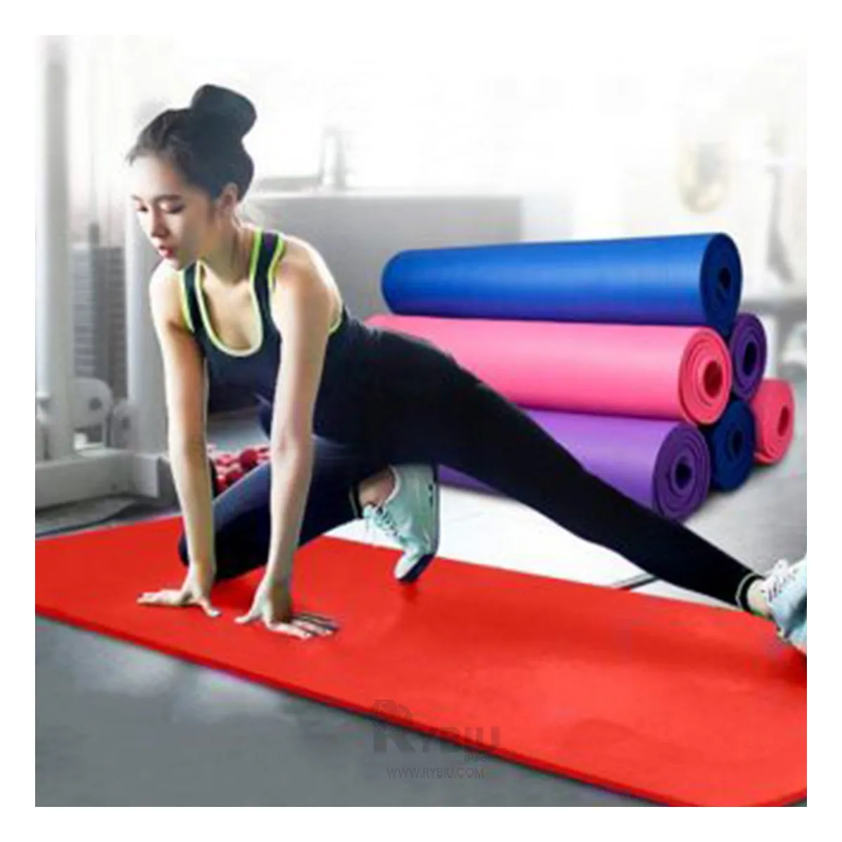 GENERICO - Mat Goma Eva 6mm Funcional y Practico de Color Rojo