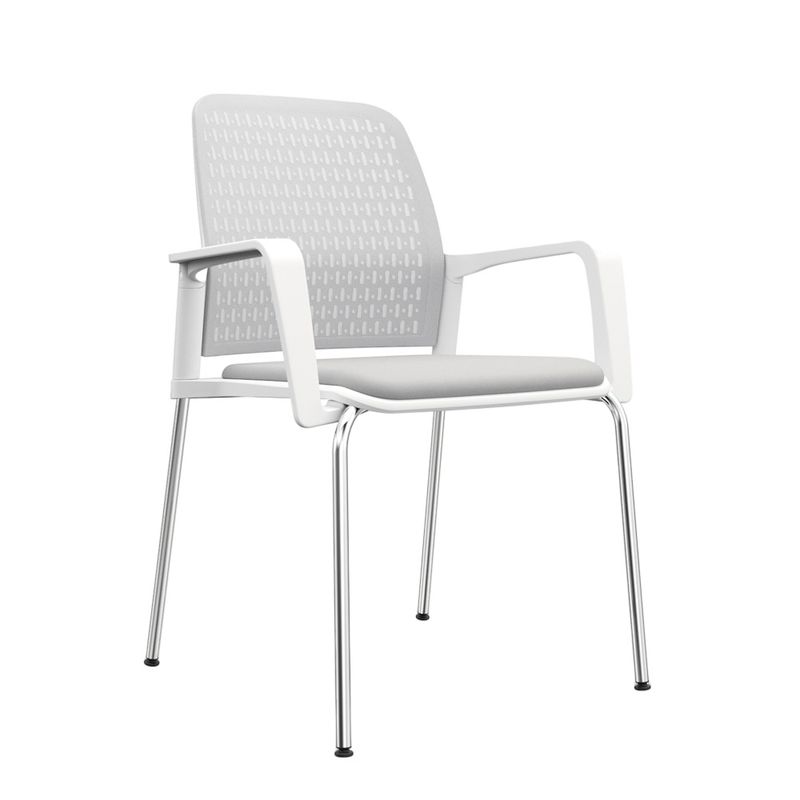 OFIDEAS - Silla De Diseño Pinko Blanca y Malla Gris Ofideas