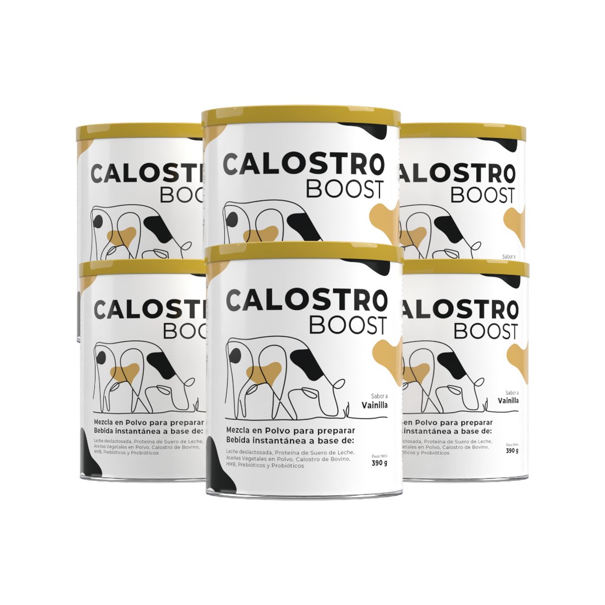 CALOSTRO BOOST - Calostro Bovino Prebióticos y Probióticos Calostro Boost Pack 6 Latas