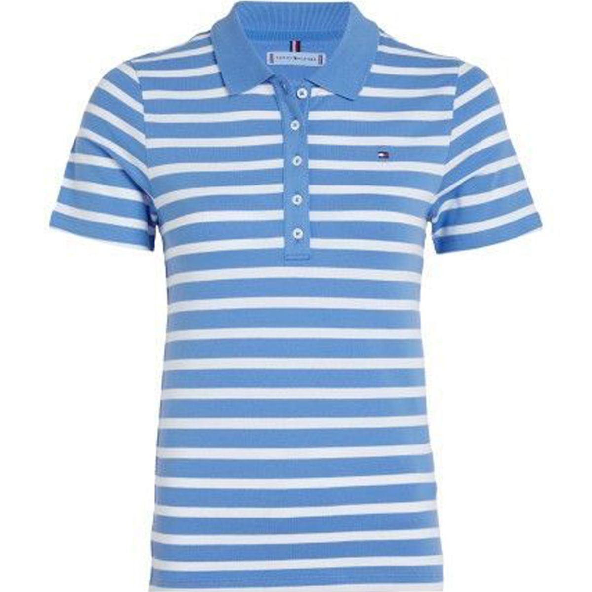 TOMMY HILFIGER - POLO 1985 SLIM PIQUE STRIPE POLO SS TH