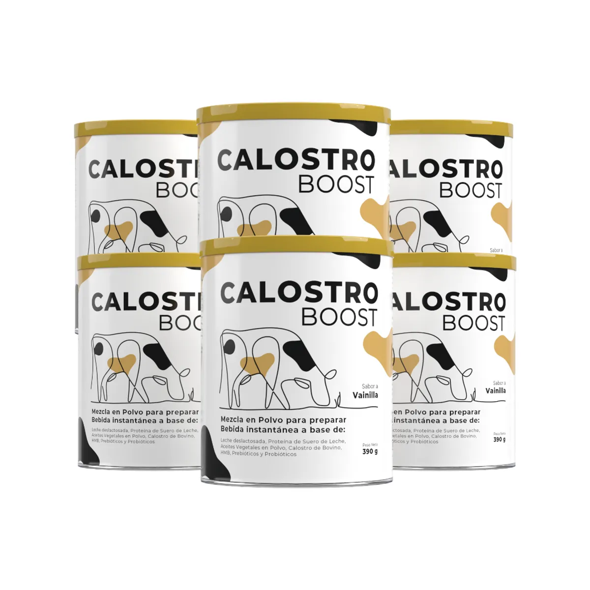 CALOSTRO BOOST - Calostro Bovino Prebióticos y Probióticos Calostro Boost Pack 6 Latas