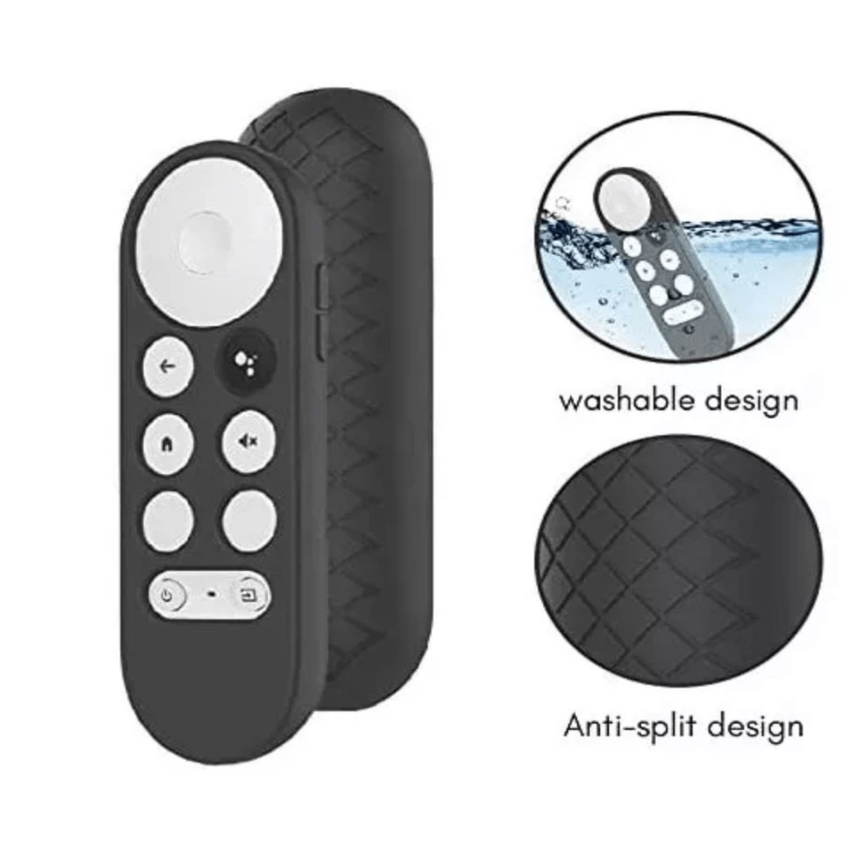 GENERICO - Control Remoto para chromecast google tv HD y 4K  Funda Negra