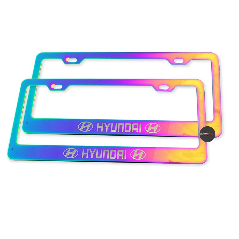 JETLIFE - Portaplaca Tornazol Elegante Auto Camioneta Hyundai 2pcs