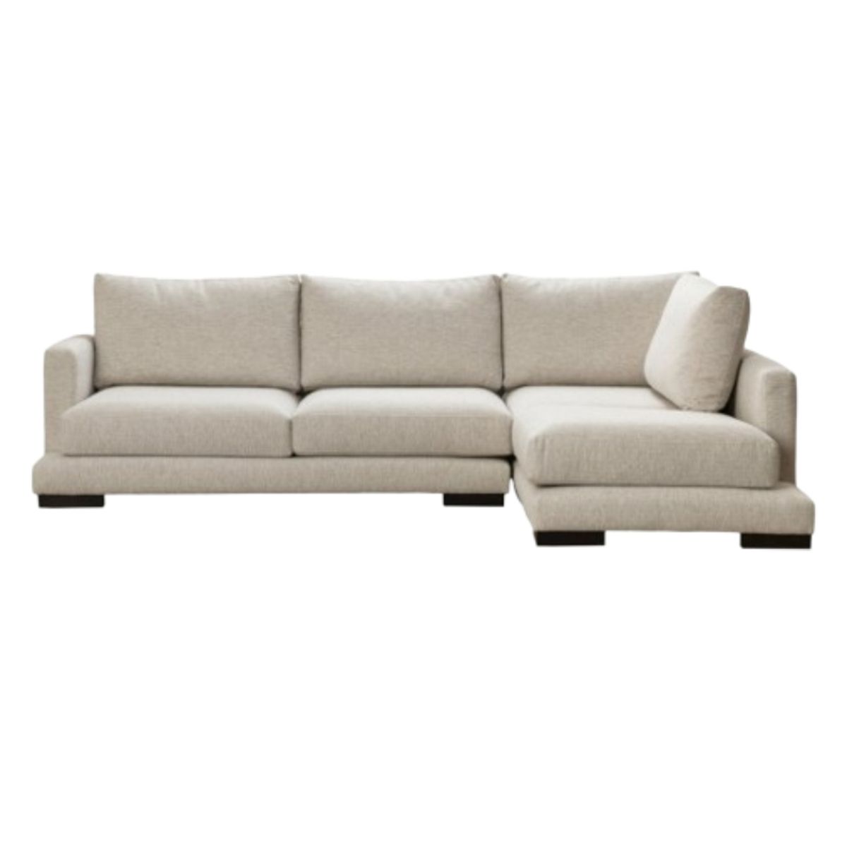 YOLODECORO - Seccional con Chaise Longue a la Derecha Crate Beige