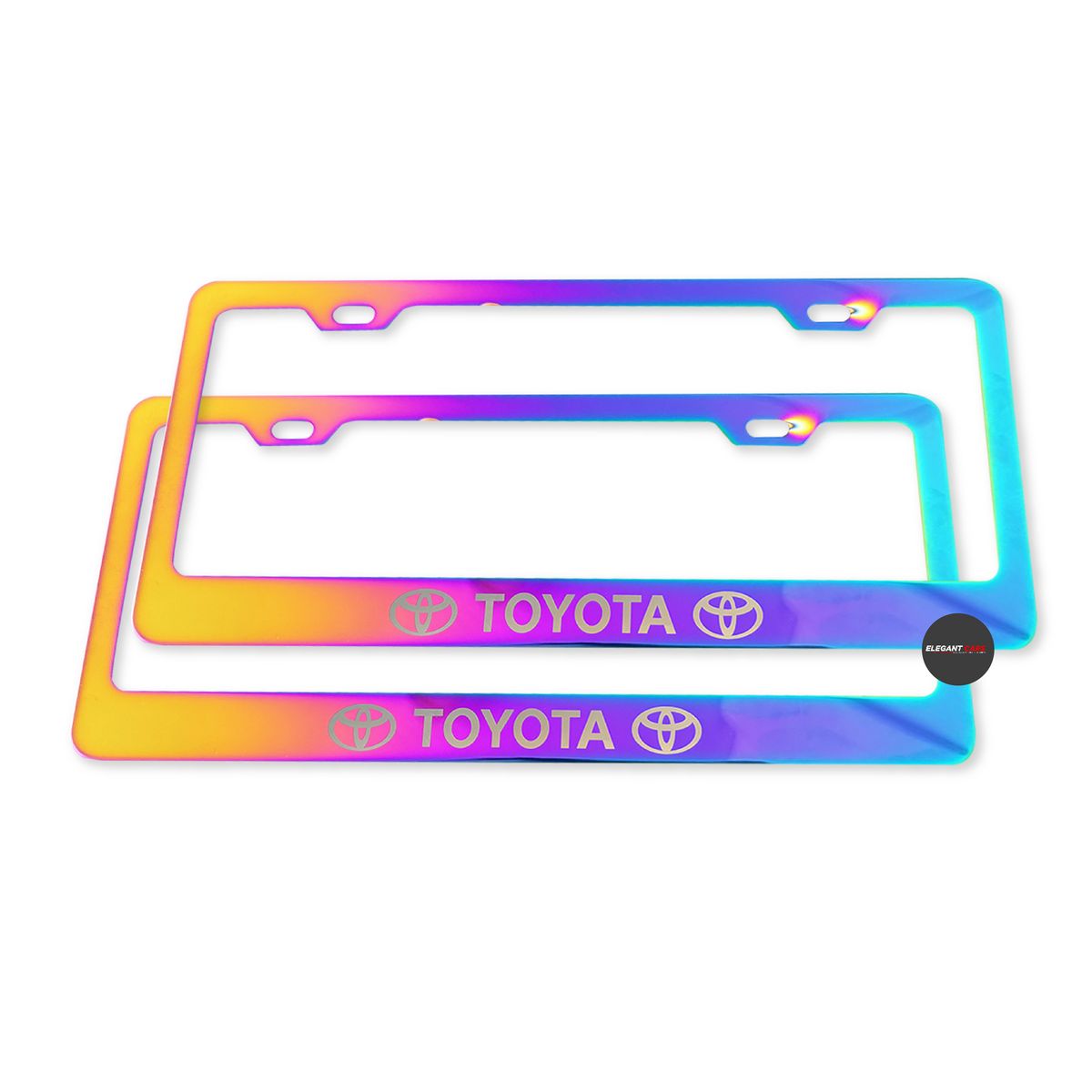 JETECH - Portaplaca Tornazol Elegante Universal Toyota 2pcs