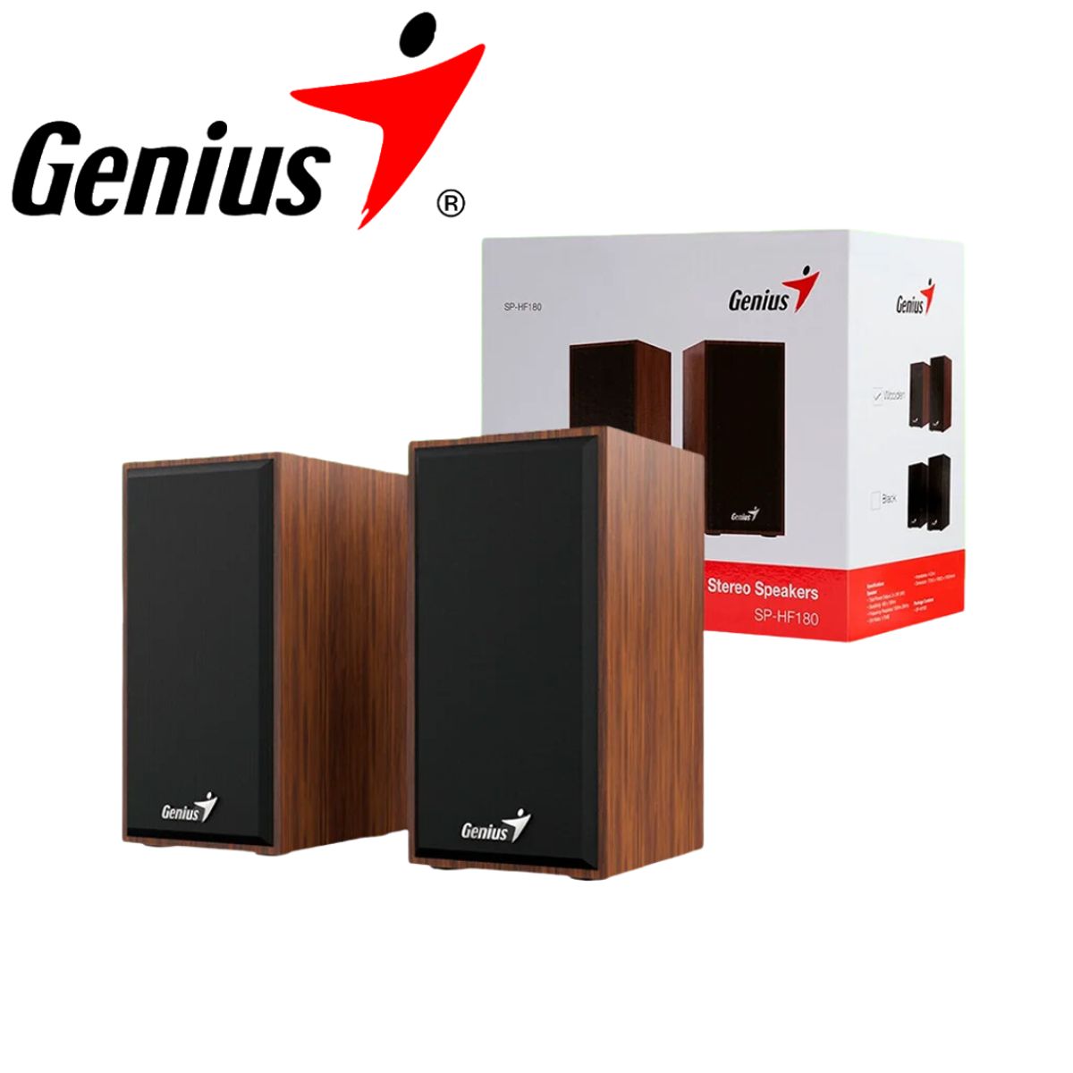 GENIUS - PARLANTE GENIUS SP-HF180 6W USB POWER WOOD
