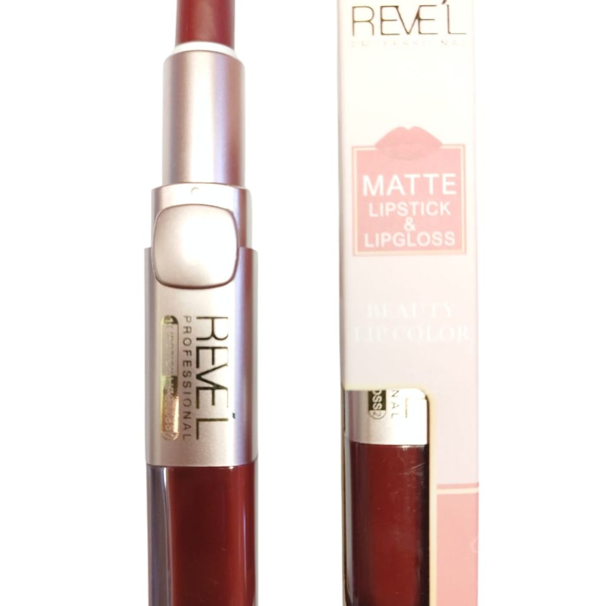 REVE'L PROFESSIONAL - LABIAL REVEL MATTE LIPSTICK & LIPGLOSS DUO TONO CAPUCHINO