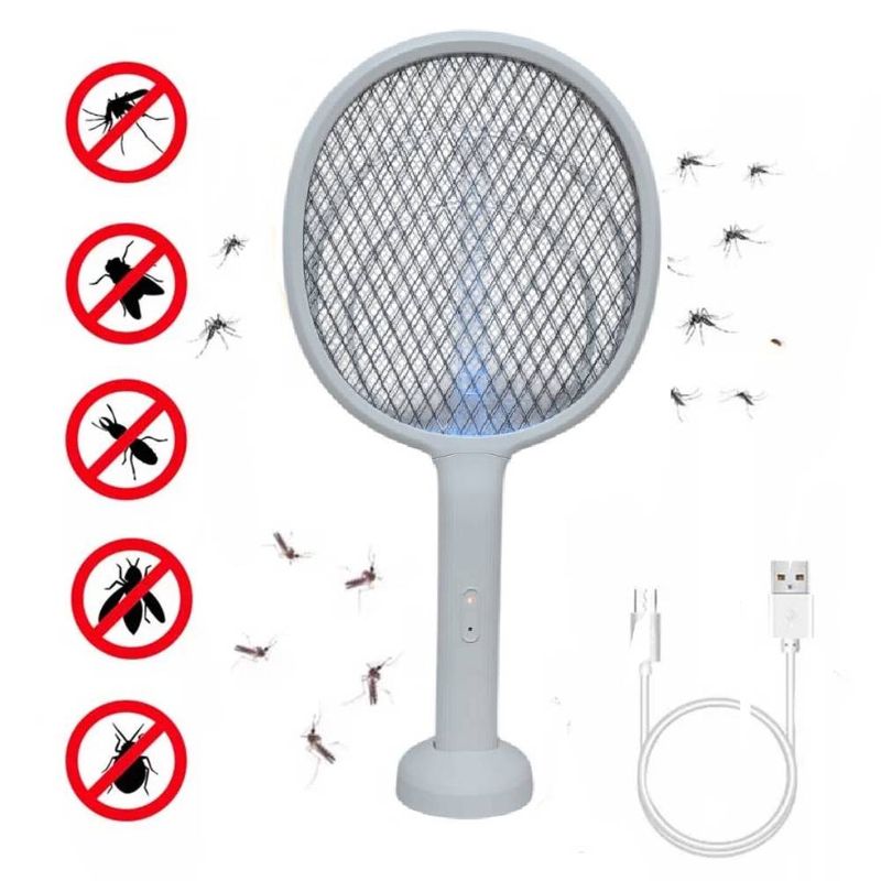 GENERICO - Raqueta Mata Insectos Mosquitos Moscas Sancudos Recargable