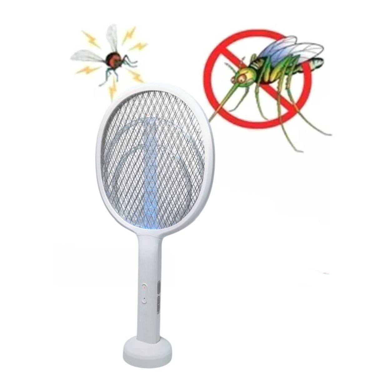 GENERICO - Raqueta Mata Insectos Mosquitos Moscas Sancudos Recargable