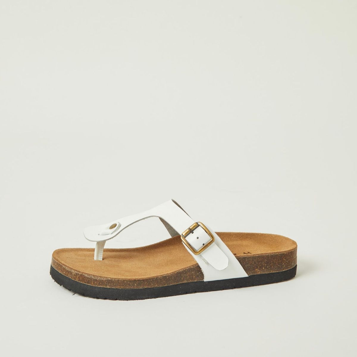 WHITE - Sandalias Bora Bora de cuero color blanco