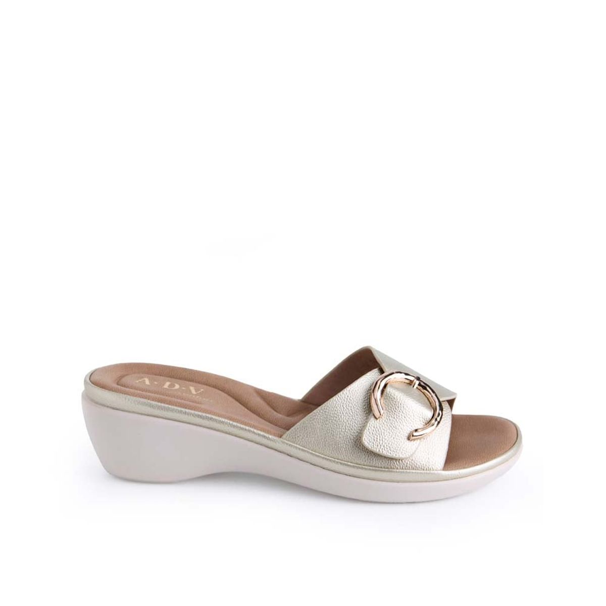 ADV - Sandalia Slide Casual ANA-2510 Dorado ADV