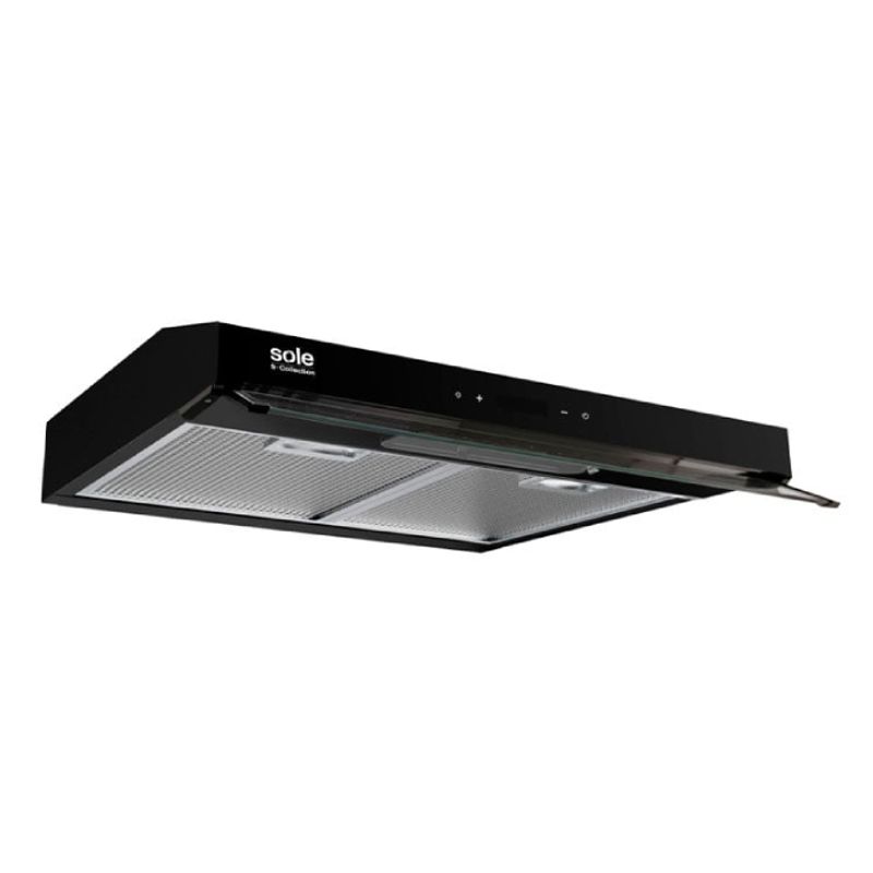 SOLER JOVE - Campana Extractora Sole 60cm Slim Black TURE18CO Negro