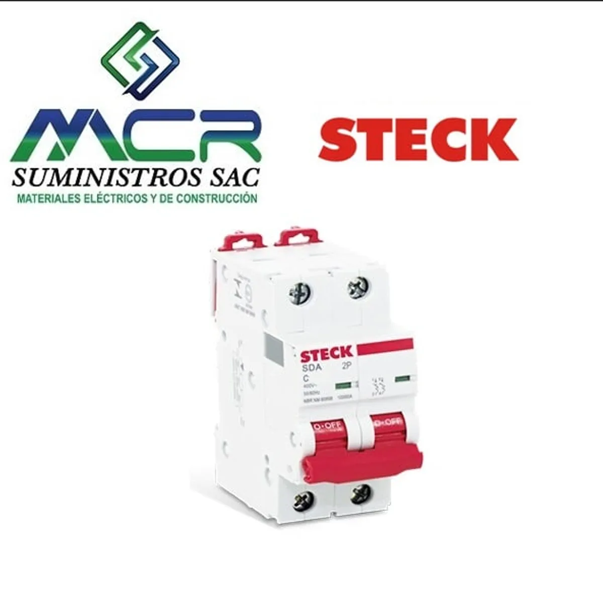 STECK - INTERRUPTOR TERMOMAGNETICO 2P 25A 6KA 400V CAJA DE 6UND
