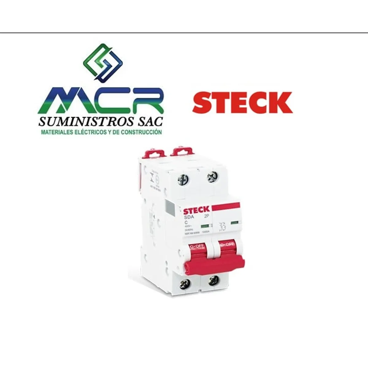 STECK - INTERRUPTOR TERMOMAGNETICO 2P 25A 6KA 400V CAJA DE 6UND