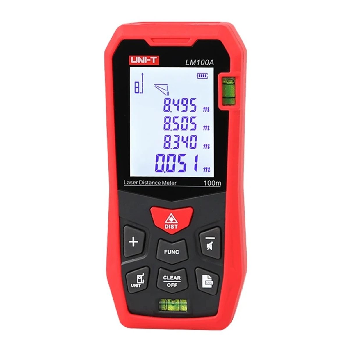 UNI T - Medidor De Distancia Laser 100m Doble Burbuja LM100A UNI-T