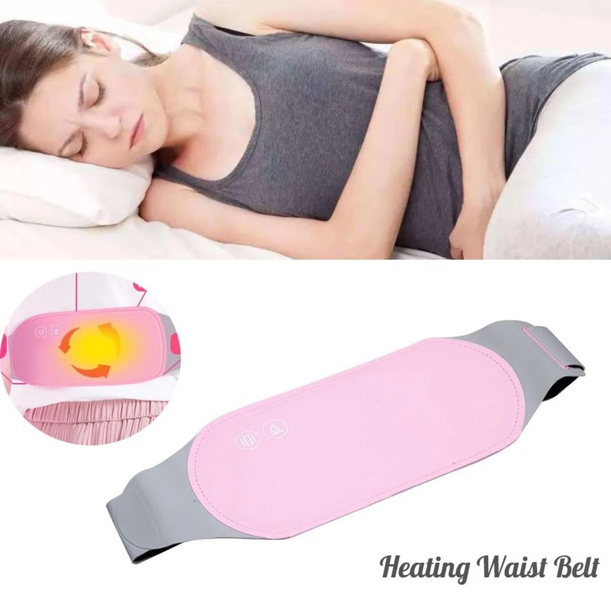 HEZAR - Cinturon Para Colicos Menstruales Electrico Rosado