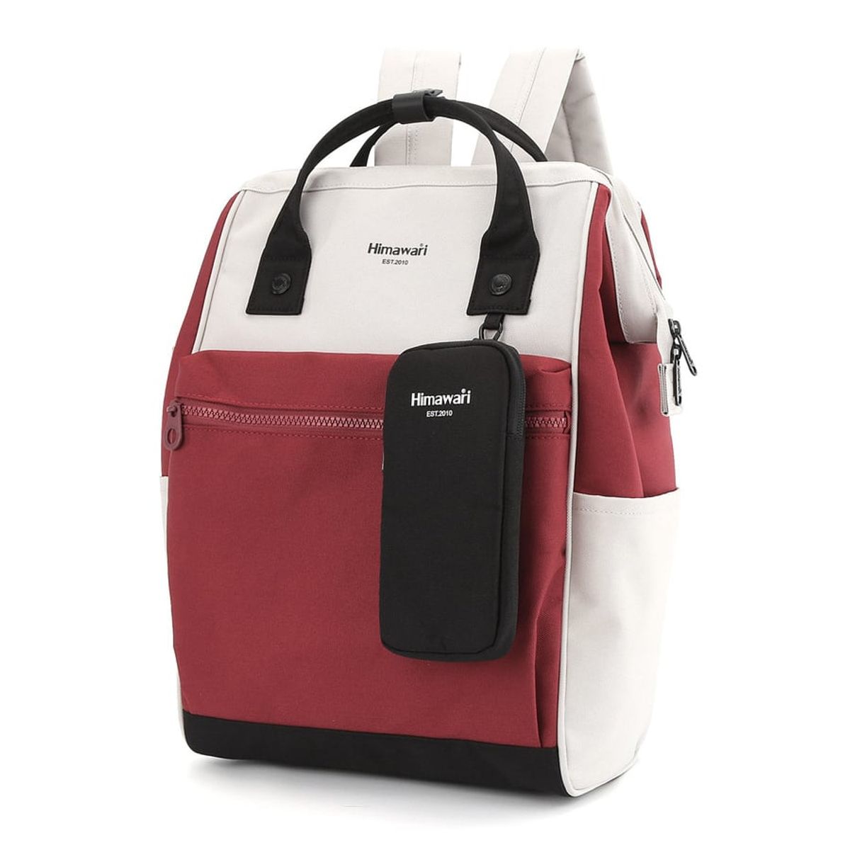 HIMAWARI - Himawari - Mochila Yuri para laptop 14 pulgadas #03-Rojo, Negro y Gris