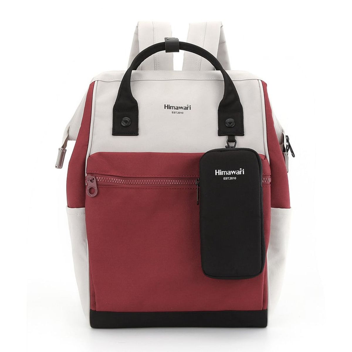 HIMAWARI - Himawari - Mochila Yuri para laptop 14 pulgadas #03-Rojo, Negro y Gris