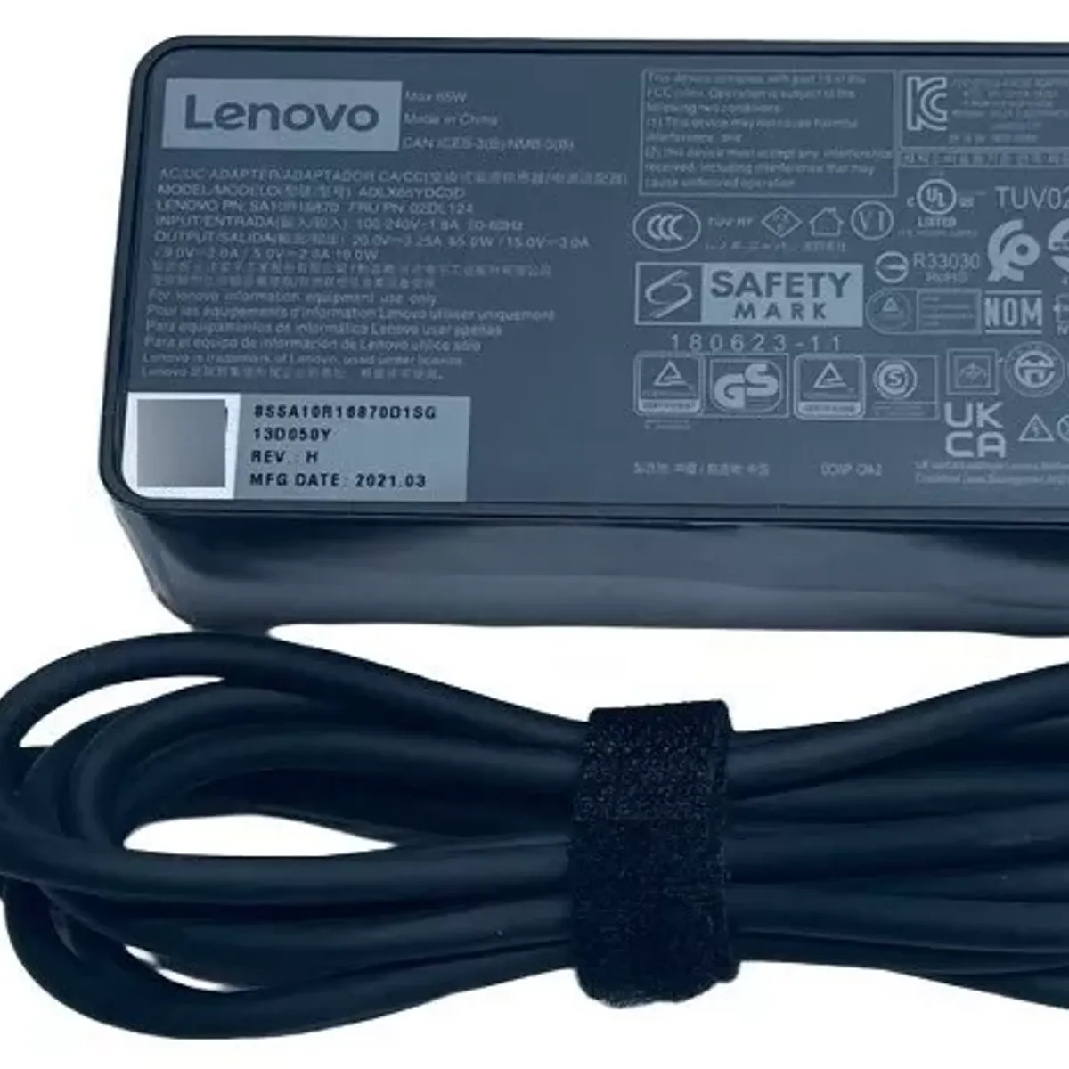 DISEÑO ORIGINAL - CARGADOR Lenovo  65W 20V 3.25A USB TIPO C Adlx65ydc2a
