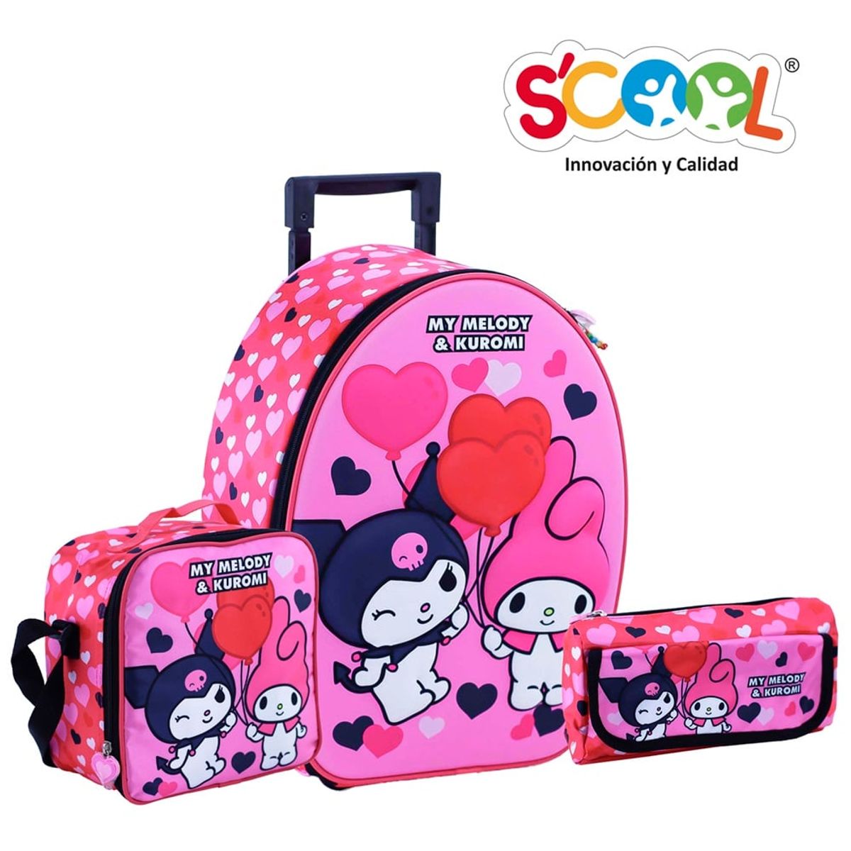 SCOOL - Set Scool Ranger Maleta Escolar Kuromi & My Melody Oficio