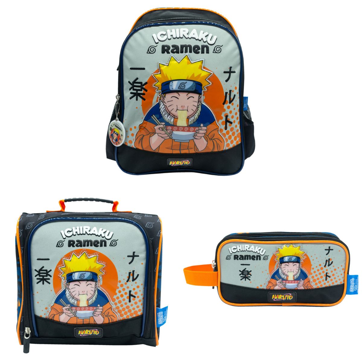 CHILDRENS CLUB - Set de Mochila escolar x3 piezas - Naruto