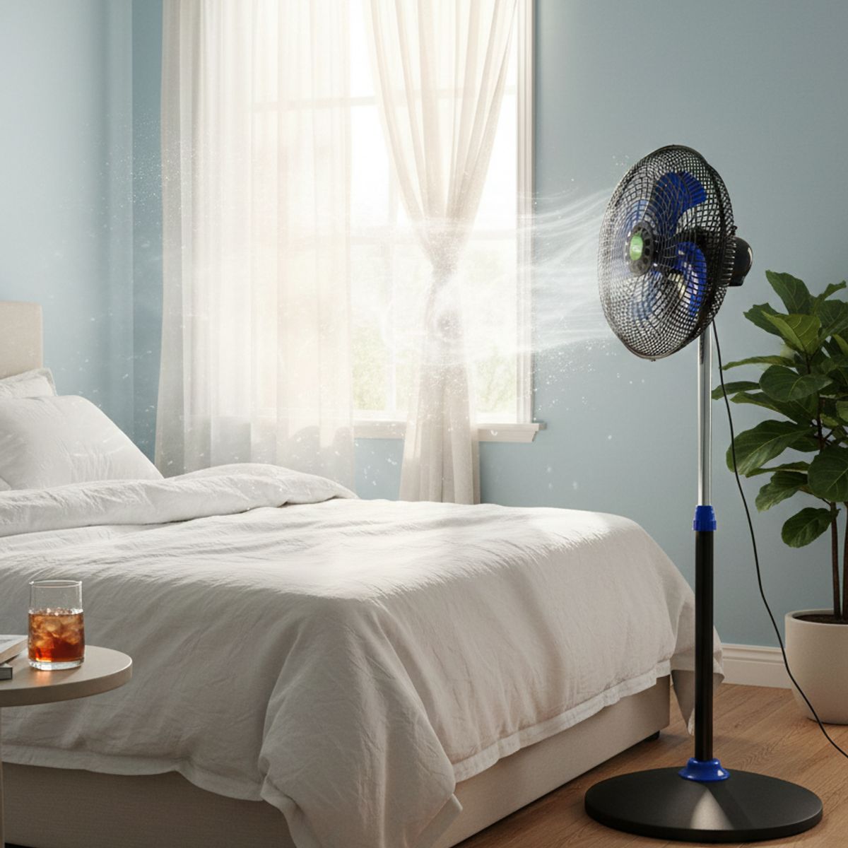 BOSSKO - VENTILADOR BOSSKO 16"  PEDESTAL DE 5 ASPAS BK-8314VC AZUL