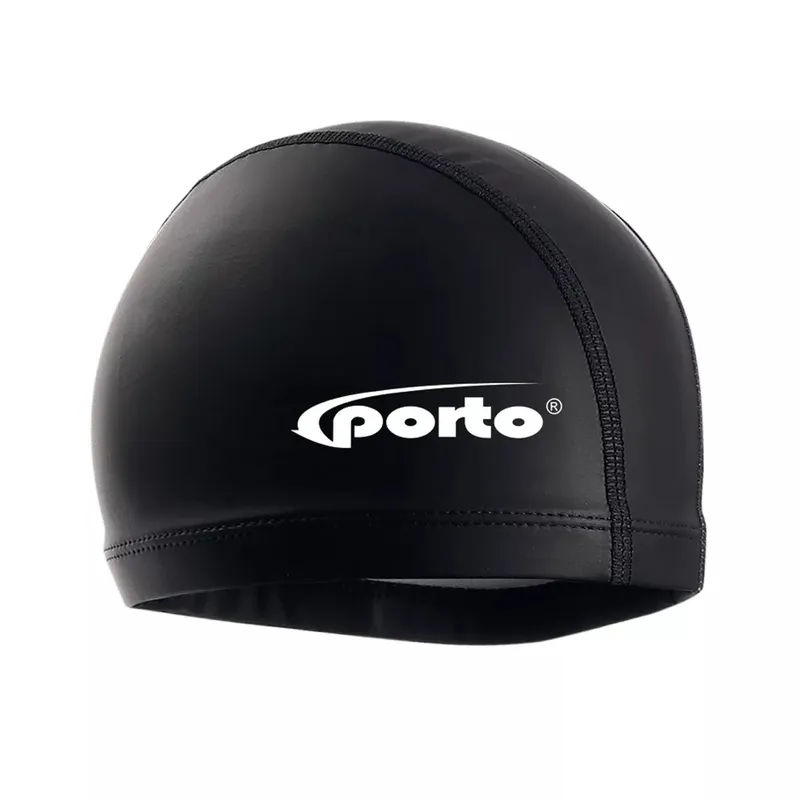 PORTO - GORRO DE NATACIÓN DE LICRA PU  PORTO NEGRO
