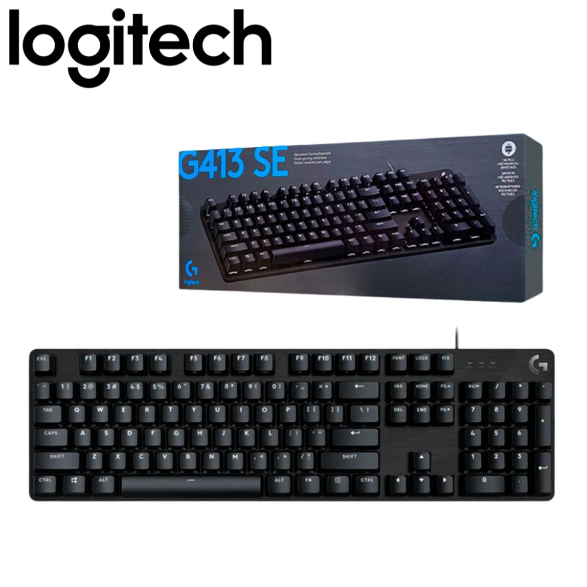 LOGITECH - TECLADO LOGITECH G413 SE BLACKLIGHT MECHANICAL GAMING BLACK