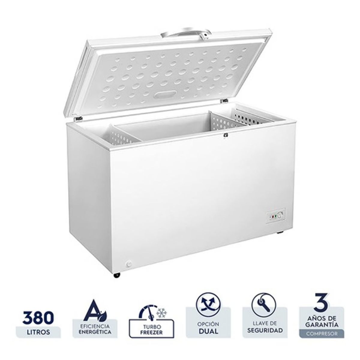 ELECTROLUX - Congelador Horizontal Electrolux 380 Litros EFCC38C2HQW Dual Blanco