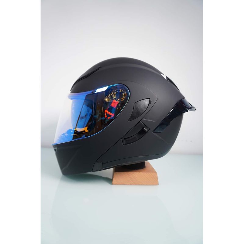 GENERICO - CASCO ABATIBLE XTREME NEGRO VISOR AZUL M