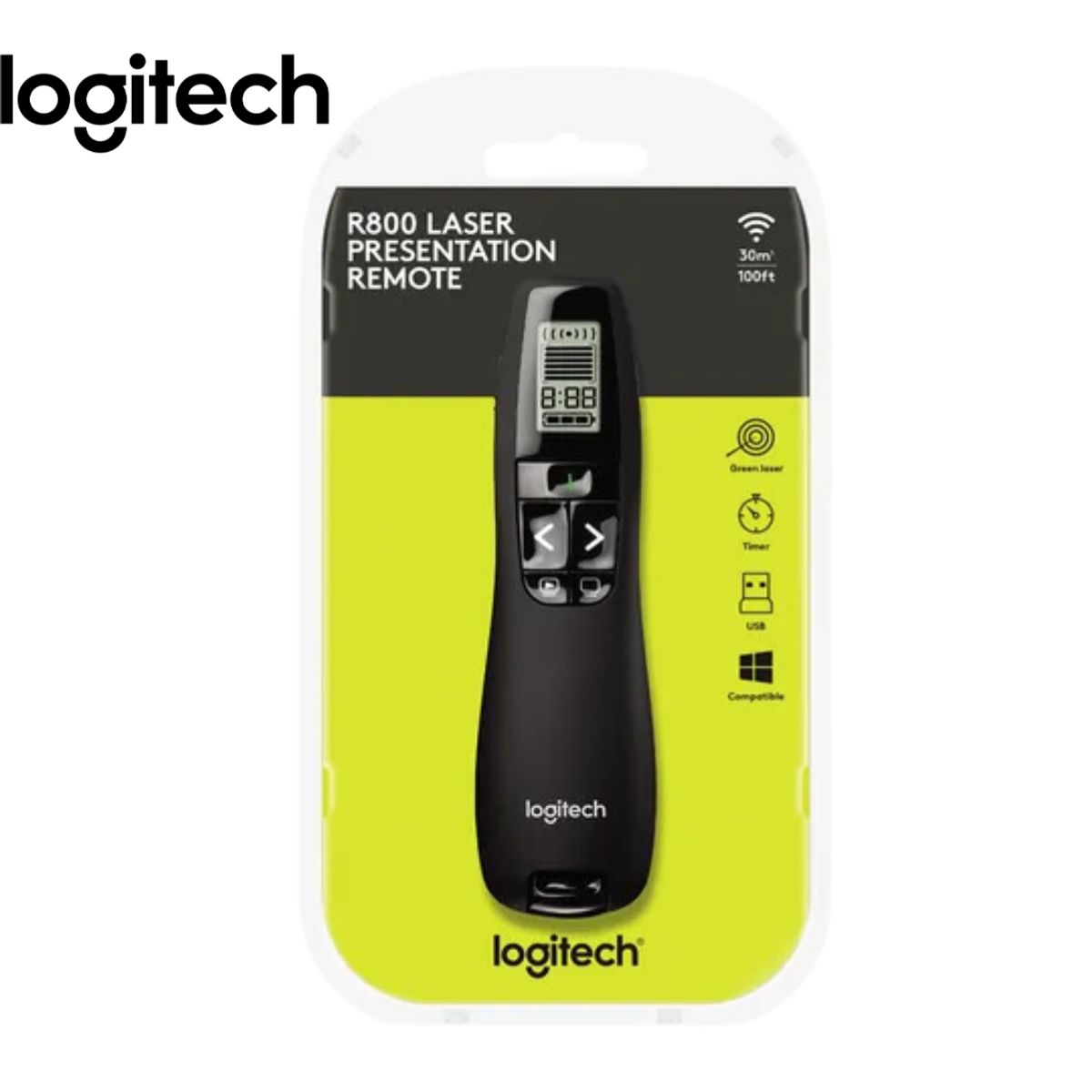 LOGITECH - PUNTERO LOGITECH R800 INALAMBRICO 30M GREEN LASER