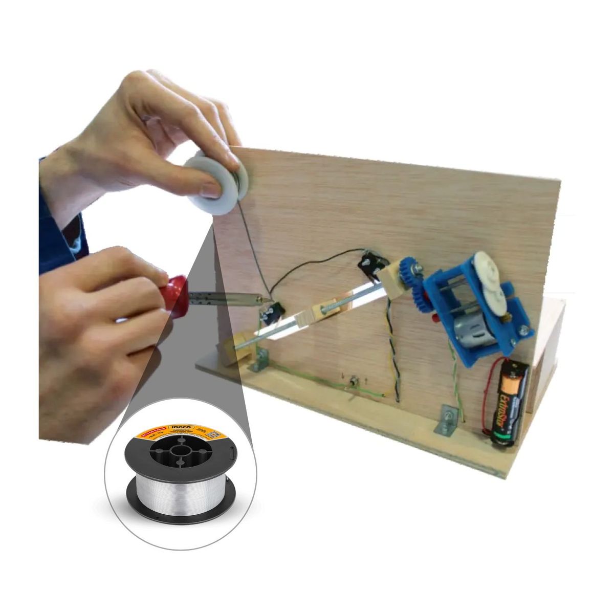 INGCO TOOLS - Alambre para soldar 08mm 1Kg Ingco