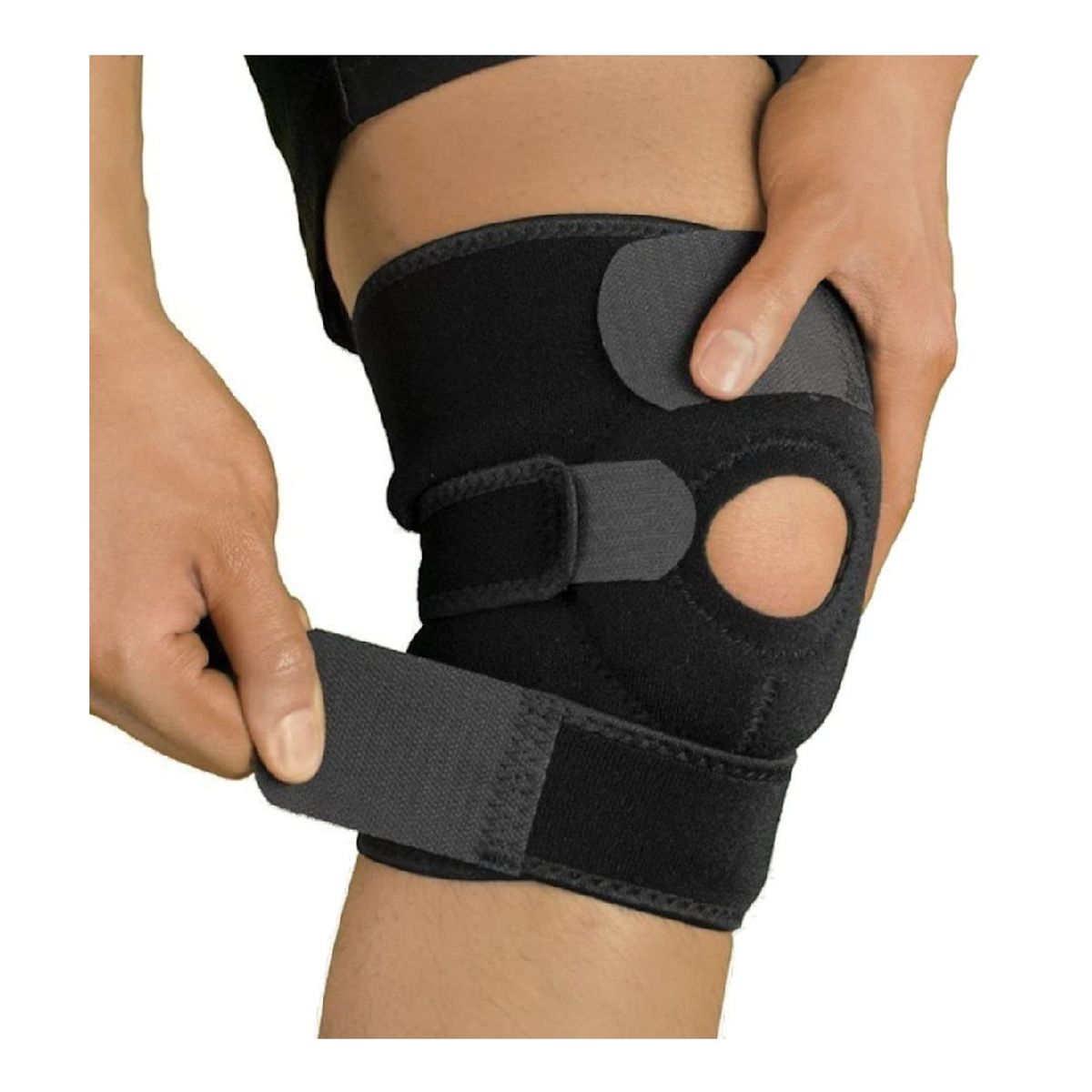 TODO FIT - Rodillera Regulable para Ejercicio 3 velcros Lesión Dolor Compresión Fútbol