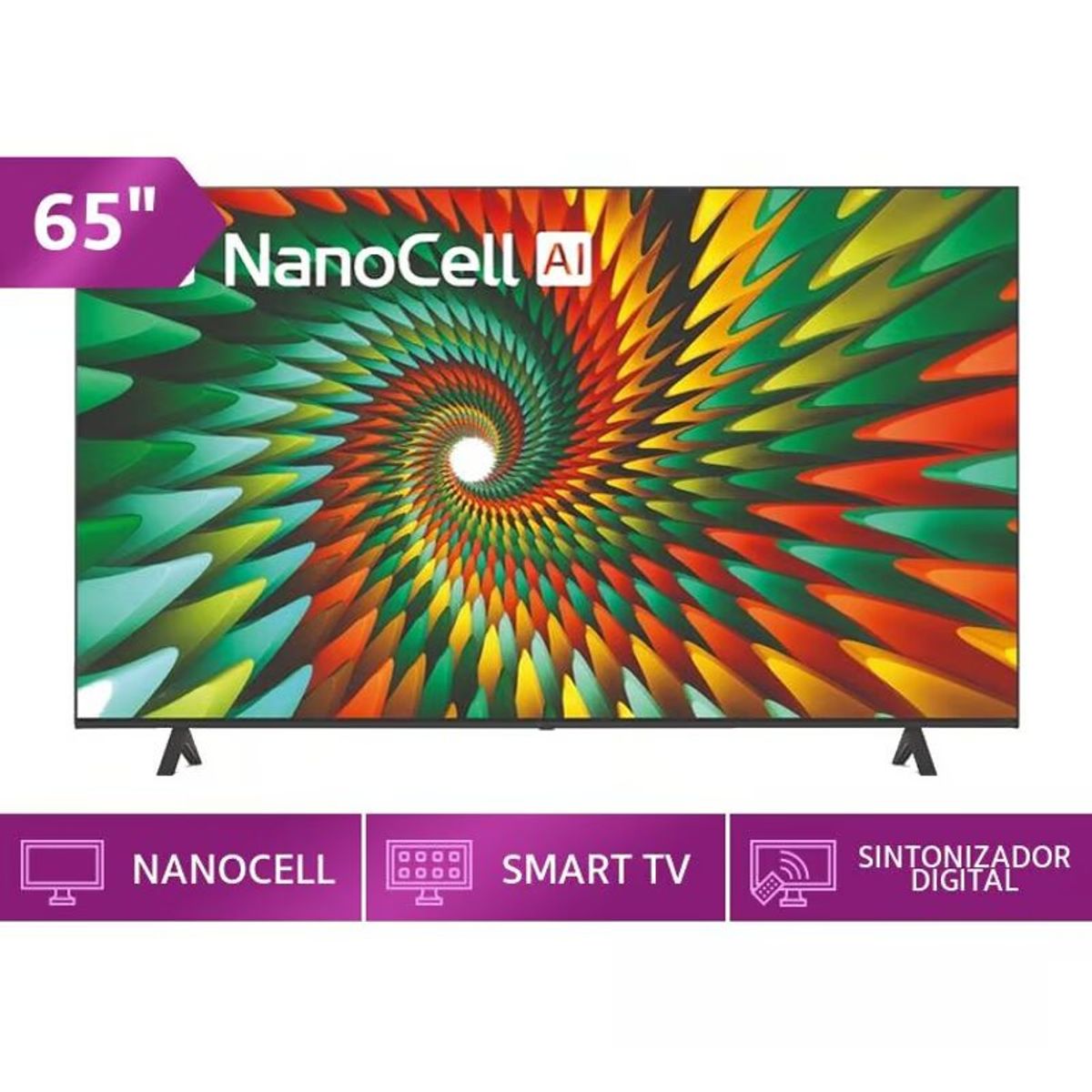 LG - TELEVISOR SMART TV LG NANOCELL 65 CON THINQ AI 65NANO77SRA