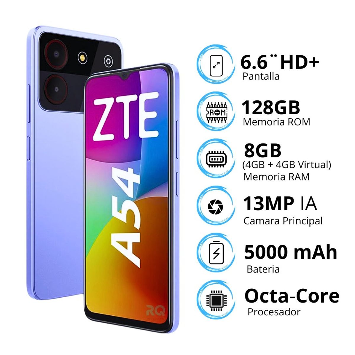 ZTE - CELULAR ZTE ZTE BLADE A54 4+128 4G LTE LILA SS