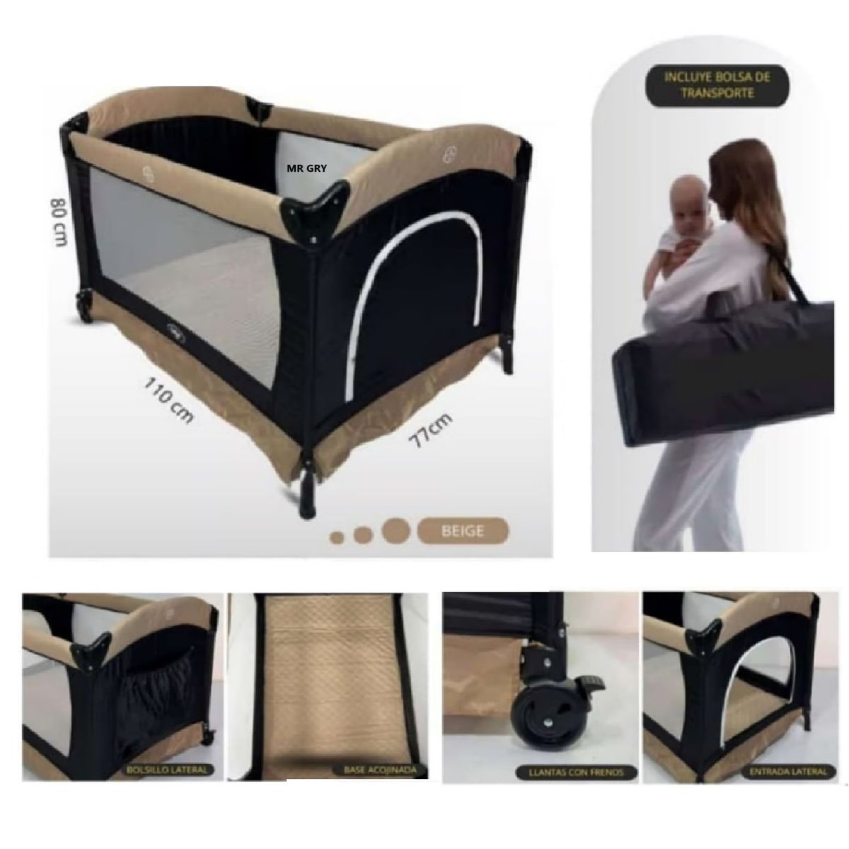 STOKKER BABY - Cuna Corral Cosmo STOKKER BABY Beige