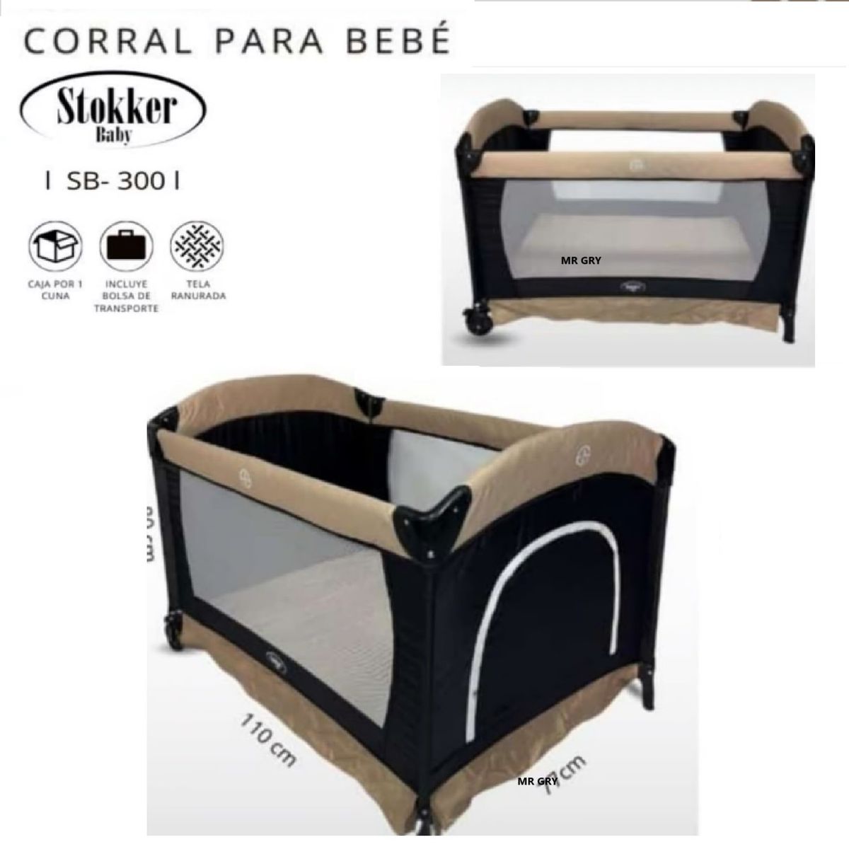 STOKKER BABY - Cuna Corral Cosmo STOKKER BABY Beige
